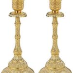 Vintage Elegance: OwnMy 7.4” Brass Candle Holders for Dining Table Centerpieces