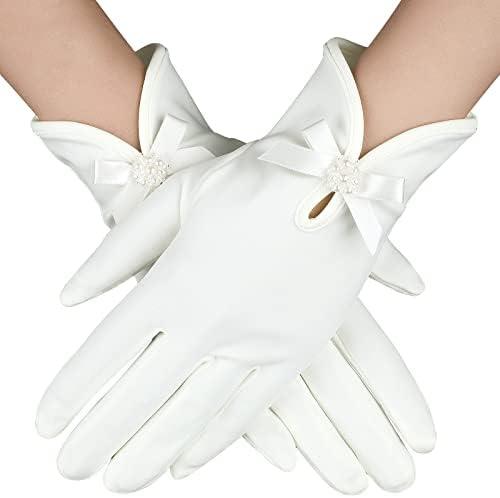 Chic Review: Short Satin Gloves for Wedding & Opera Parties