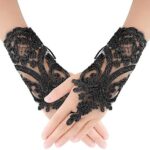 Chic Lace Embroidered Fingerless Gloves: A Stylish Addition to Any Outfit