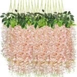 18 Pack Wisteria Hanging Flowers Review: Artificial Beauty for Home Decor