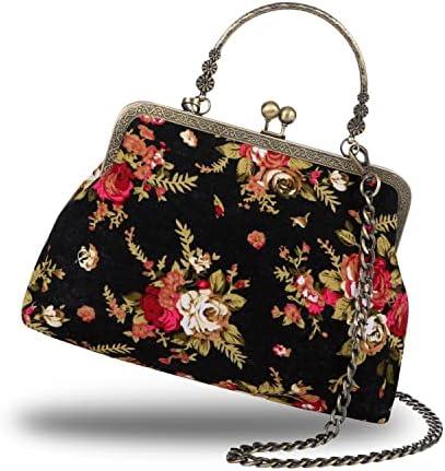 Vintage Floral Top-Handle Handbag Review: Abuyall Evening Bag