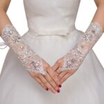 Sparkle and Elegance: Ayliss Lace Rhinestone Bridal Gloves Review