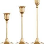 Vintage French Gold Candlestick Holders Set: Decorate with Elegance