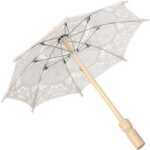 Gorgeous Beige Lace Parasol: A Must-Have Wedding Accessory!