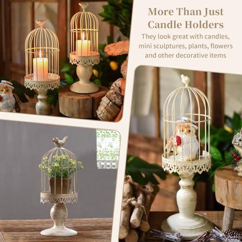 Vintage Birdcage Candle Holder Set Review: Elegant Home Decor