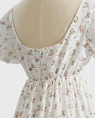 Floral⁤ Regency Dresses: ⁢Feel Like Royalty ⁤in NUOQI's Romantic Tea Party Gown