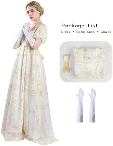 Vintage Glamour Unleashed: NSPSTT Golden Regency Dresses Review