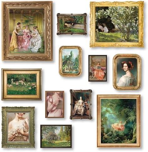 Charming Coquette Vintage Art Prints: A Luxurious Decor Set