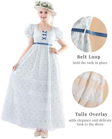 Regency White‌ Floral⁣ Tea Party Gown Review: An Elegant Historical Costume