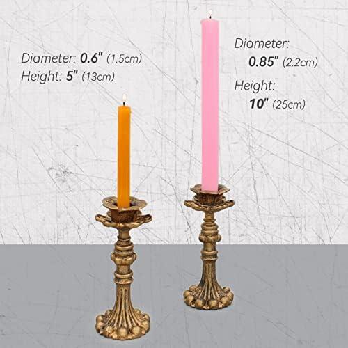 Vintage Elegance: Distressed Resin Candlestick Holder Review