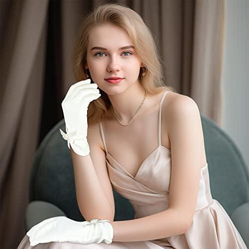 Chic Review: Short Satin Gloves for Wedding & Opera Parties