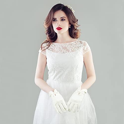 Chic Review: Short Satin Gloves for Wedding & Opera Parties