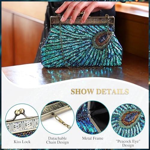 UBORSE Beaded Sequin Peacock Evening Clutch: A Vintage Charmer Worth Owning