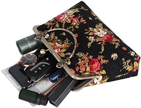 Vintage Floral Top-Handle Handbag Review: Abuyall Evening Bag