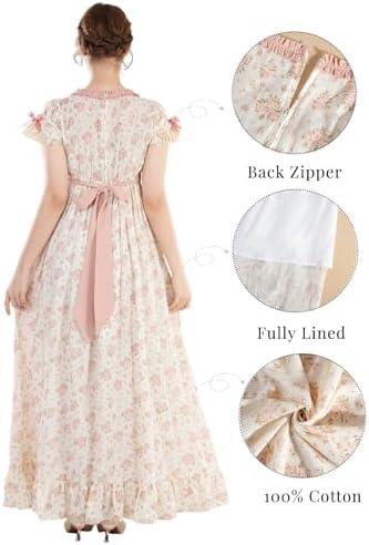 Floral Regency Era Dress Review: Nuoqi Regency Tea Party Gown