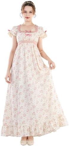 Floral Regency Era Dress Review: Nuoqi Regency Tea Party Gown