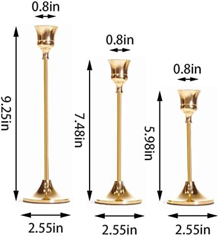 Vintage French Gold Candlestick Holders Set: Decorate with Elegance