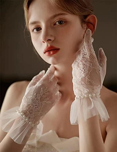 Review: Elegant Short Lace Mesh Gloves with Pearls - A Touch of Glamour