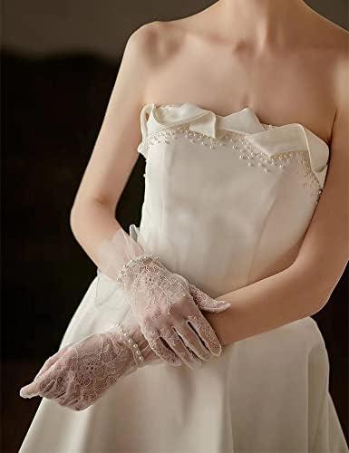 Review: Elegant Short Lace Mesh Gloves with Pearls - A Touch of Glamour