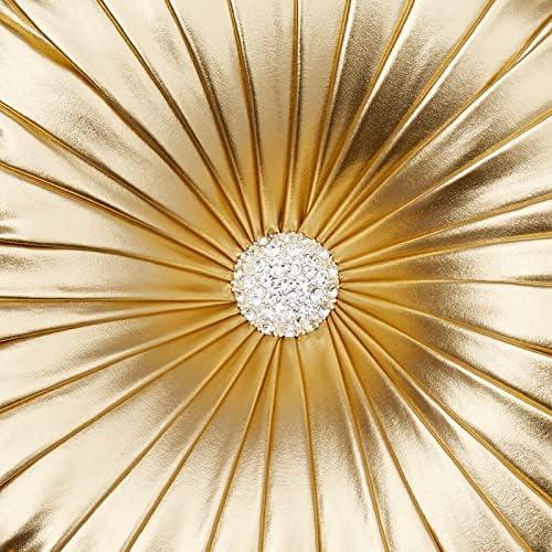 Opulent Elegance: Gold Metallic Circular Pillow Review