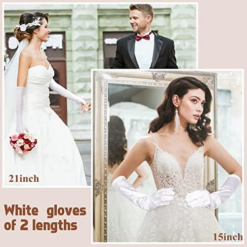 Glamorous 1920s White Satin Gloves Review: Perfect for Opera Nights & Weddings