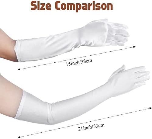 Glamorous 1920s White Satin Gloves Review: Perfect for Opera Nights & Weddings