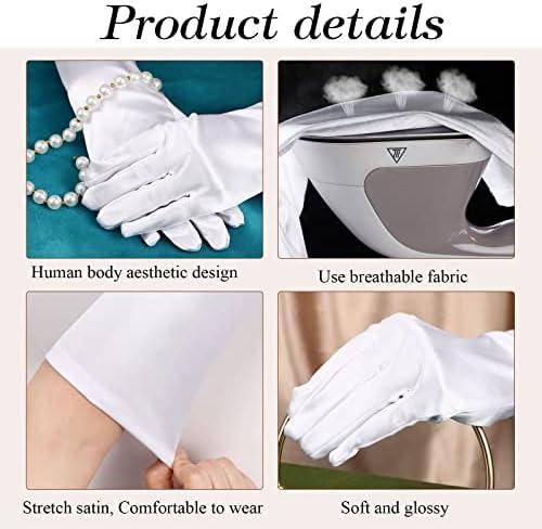 Glamorous 1920s White Satin Gloves Review: Perfect for Opera Nights & Weddings