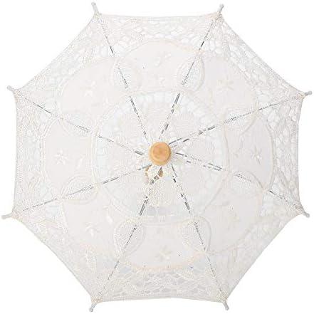 Gorgeous Beige Lace Parasol: A Must-Have Wedding Accessory!