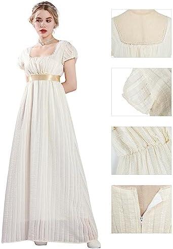 FCCAM Regency Dresses Review: Elegant Empire Waist Victorian Gown