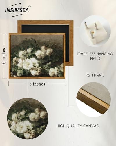 Vintage Flower Canvas Wall Art Review: InSimSea Aesthetic Decor for Bedroom & Office