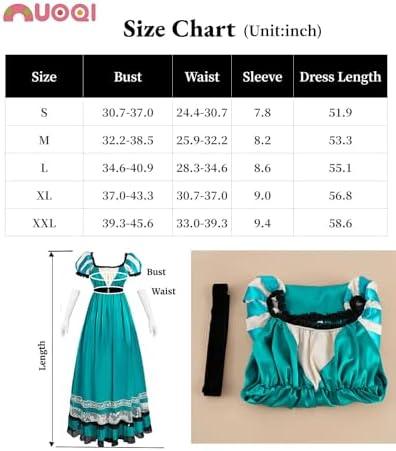 Nuoqi Regency Dress Review: Empire Waist Victorian Tea Gown in Teal Blue