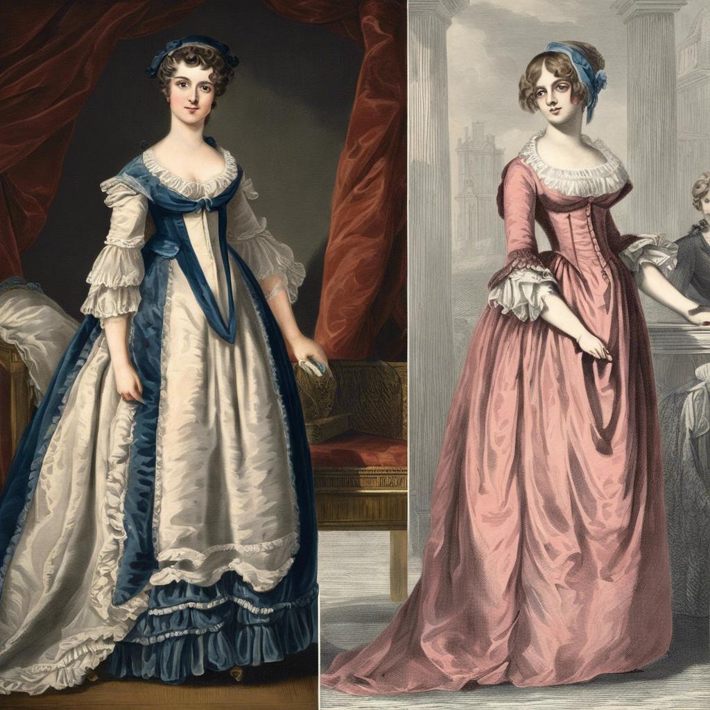 - Predecessors of Regency Era⁣ Fashion: Transition from ⁢Georgian to Regency⁤ styles